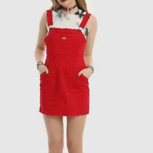 Free People & Dickies Red Skirt overalls